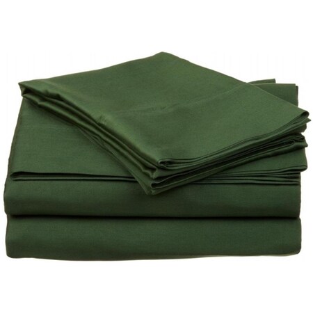 Superior  400 Thread Count Egyptian Cotton Split King Sheet Set Solid  Hunter Green 400SKSH SLHG